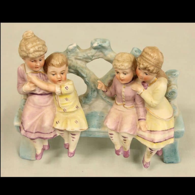 Bisque Figure of Children and Mother Seated