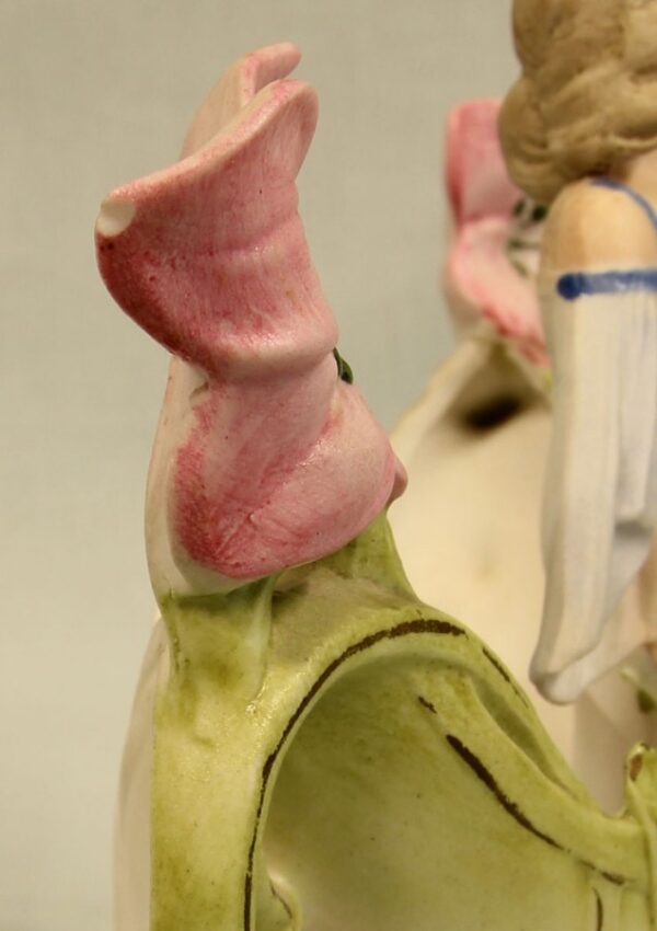 Bisque Figurine of Young Lady bisque Antique Ceramics 8