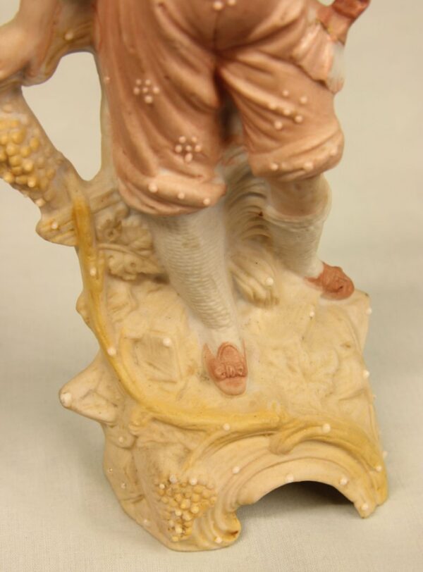 Pair of Bisque Figurines of Young Girl & Boy - Image 9