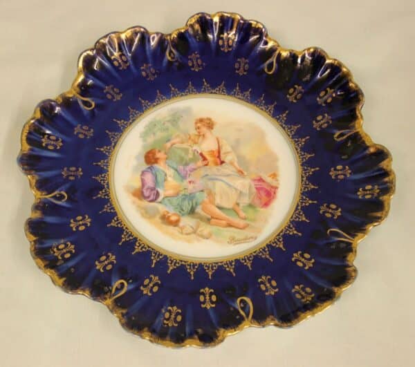 Austrian Porcelain Frilled Cabinet Plate - Image 4