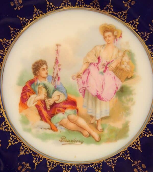 Austrian Porcelain Frilled Cabinet Plate cabinet plate Antique Ceramics 5