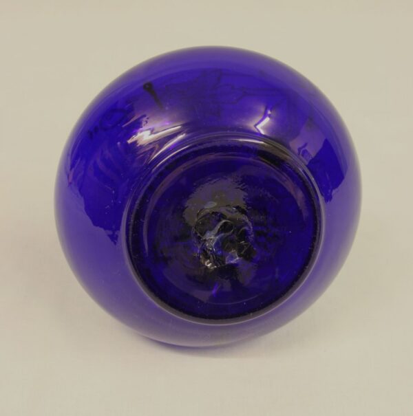 Antique Shaped Bristol Blue Decorated Vase - Image 5