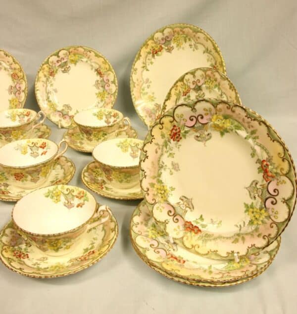 Antique 32 Piece China Tea Set - Image 2