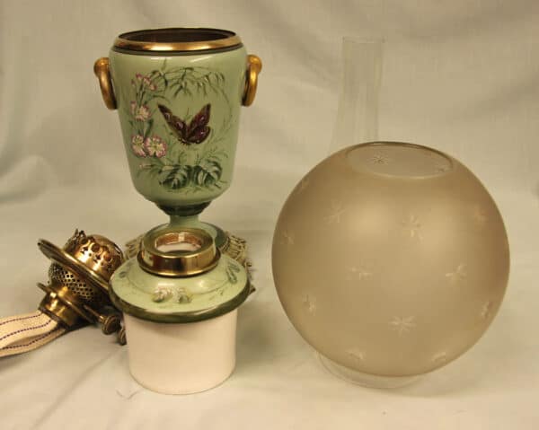 Antique Victorian Vase Oil Lamp Antique Antique Lighting 12