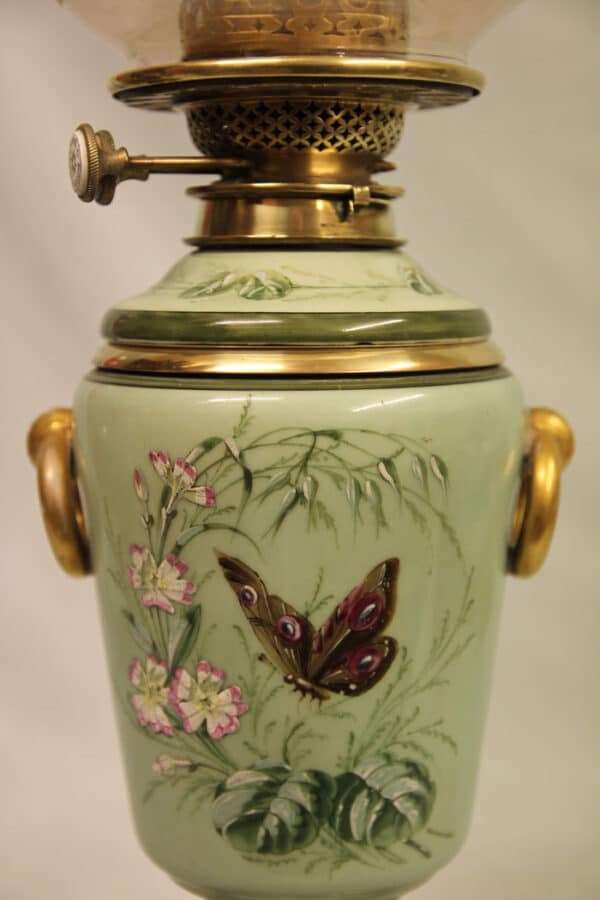 Antique Victorian Vase Oil Lamp Antique Antique Lighting 4