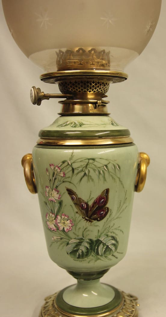 Antique Victorian Vase Oil Lamp Antique Antique Lighting 5