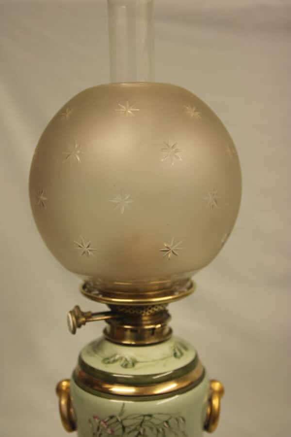 Antique Victorian Vase Oil Lamp Antique Antique Lighting 6