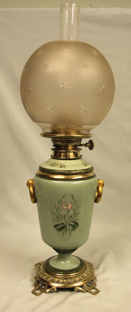 Antique Victorian Vase Oil Lamp Antique Antique Lighting 7
