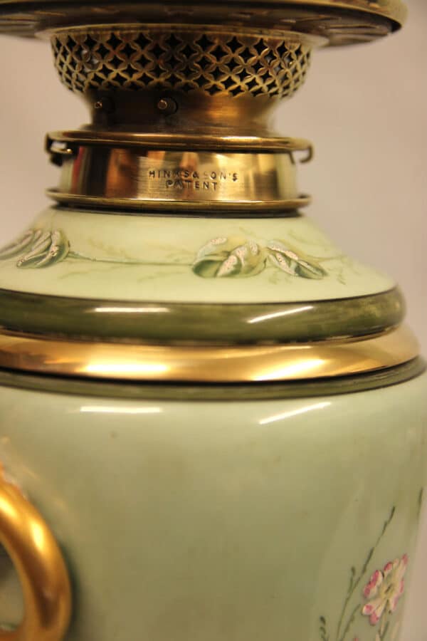 Antique Victorian Vase Oil Lamp - Image 7