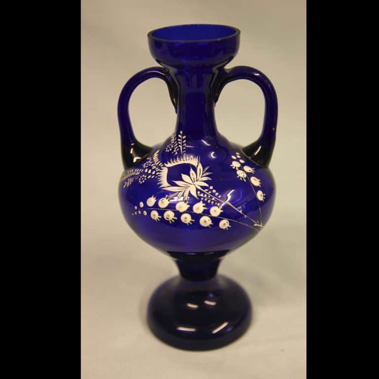 Antique Bristol Blue Shaped Vase Antique Antique Vases Antique Bristol Blue Shaped Vase