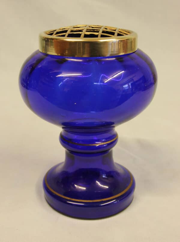 Antique 20th Century Bristol Blue Glass Posey Vase Antique Antique Vases 4