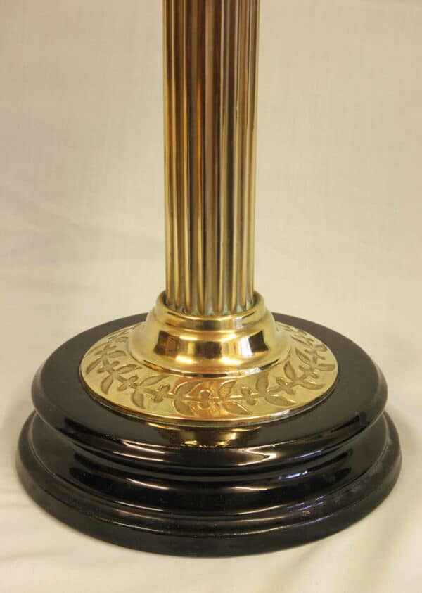 Antique Victorian Satin Pink Oil Lamp - Image 6