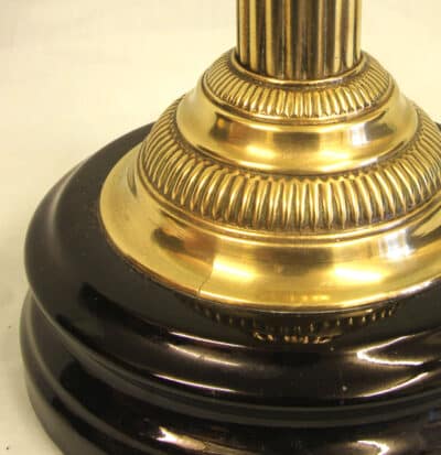 Antique Victorian Yellow Glass Oil Lamp - Image 11