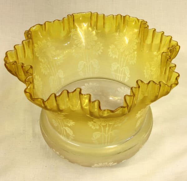 Antique Victorian Yellow Glass Oil Lamp Antique Antique Lighting 10