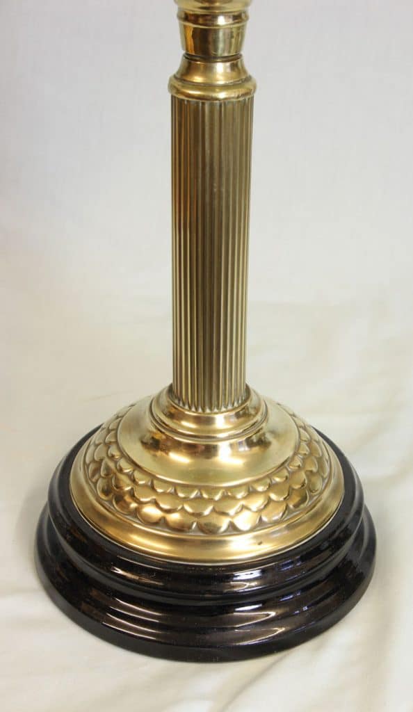 Antique Victorian Oil Lamp Green Font - Image 3