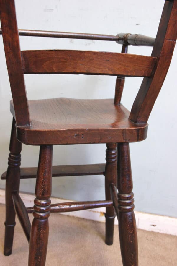 Antique Childs Windsor Highchair Antique Antique Chairs 12