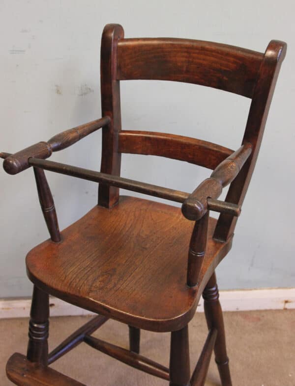 Antique Childs Windsor Highchair Antique Antique Chairs 4