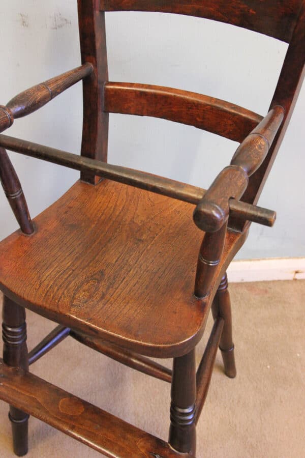 Antique Childs Windsor Highchair Antique Antique Chairs 5