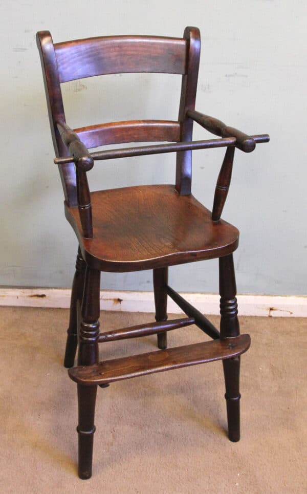 Antique Childs Windsor Highchair Antique Antique Chairs 6