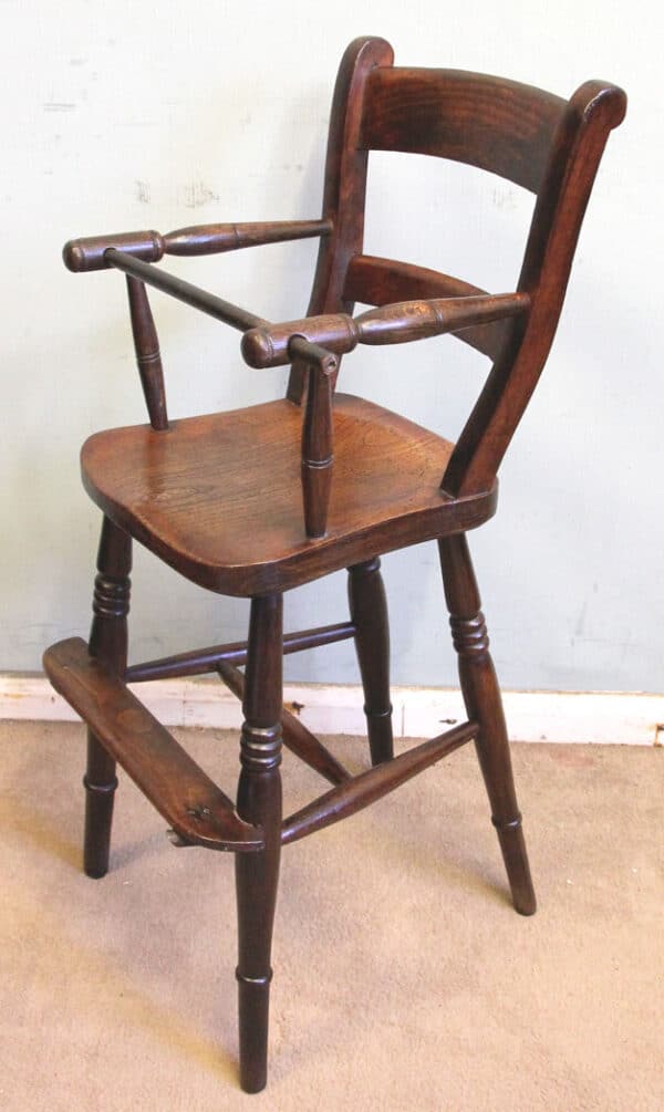 Antique Childs Windsor Highchair Antique Antique Chairs 9