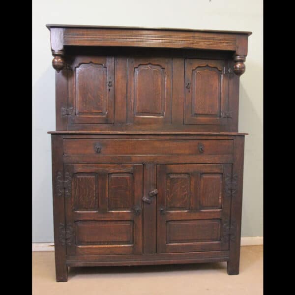 Antique Carved Oak Court Cupboard