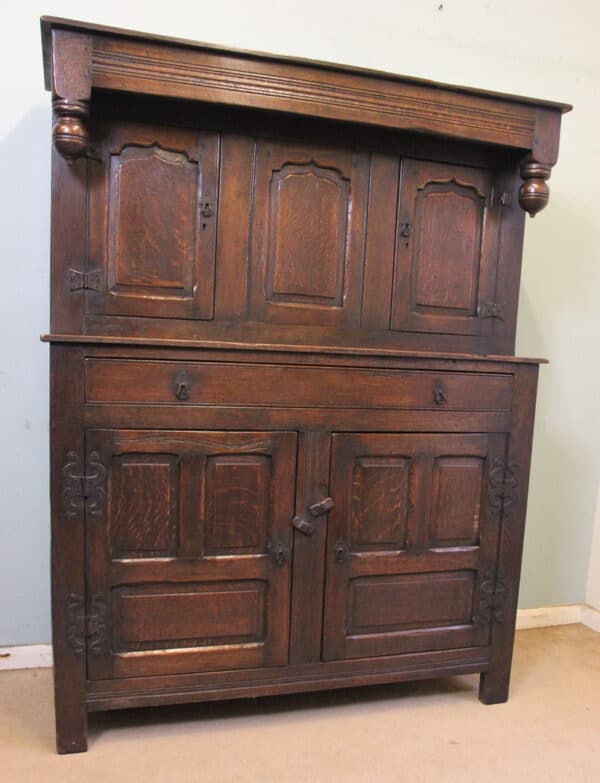 Antique Carved Oak Court Cupboard - Image 10