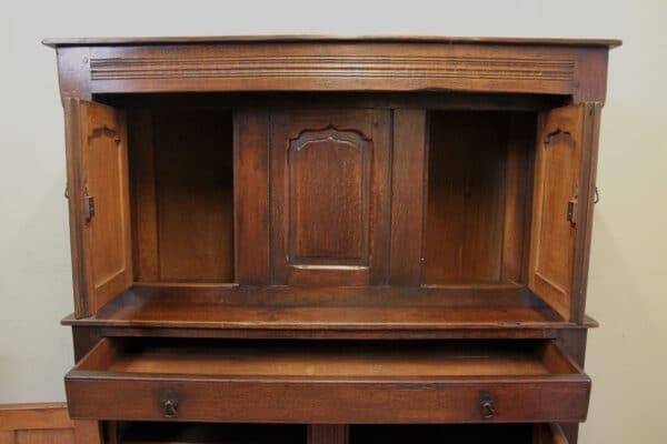 Antique Carved Oak Court Cupboard - Image 12