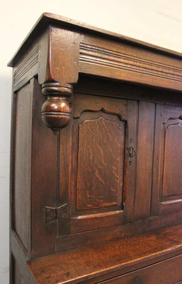 Antique Carved Oak Court Cupboard - Image 3