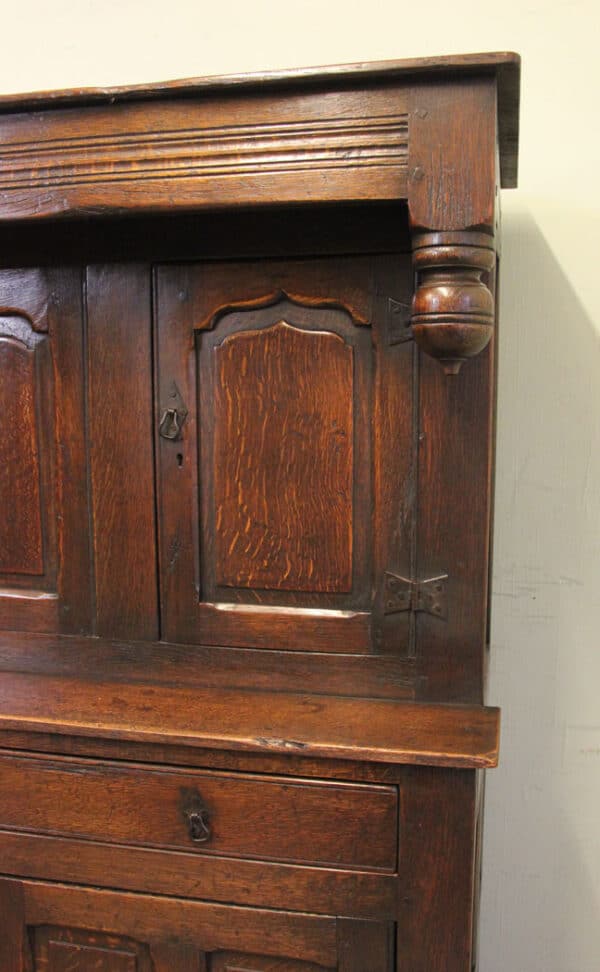 Antique Carved Oak Court Cupboard - Image 6
