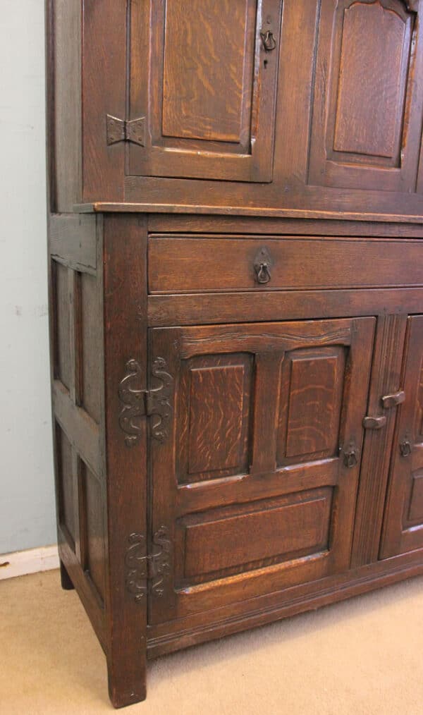 Antique Carved Oak Court Cupboard - Image 9