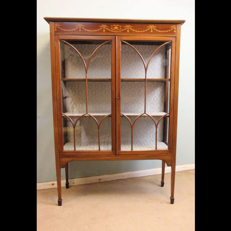 Antique Mahogany Inlaid Display Cabinet Antique Antique Cabinets Antique Mahogany Inlaid Display Cabinet