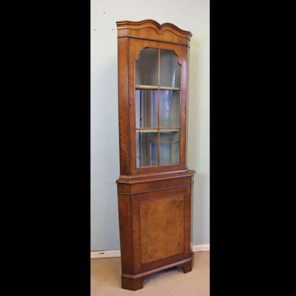 Queen Anne Style Walnut Corner Cabinet,