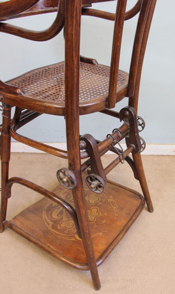 Antique Metamorphic Childs High Chair Antique Antique Chairs 7