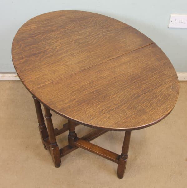 Antique Oak Drop Leaf Gateleg Occasional Table Antique Antique Tables 5