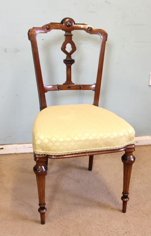 Antique Set of Four Victorian Walnut Dining Chairs Antique Antique Chairs 5