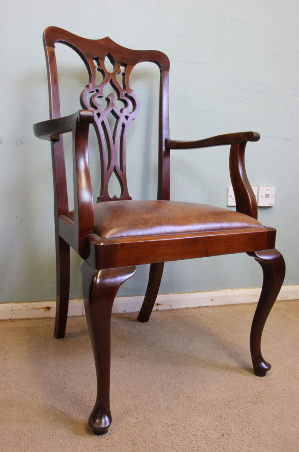 Antique Mahogany Georgian Style Desk Chair - Image 7