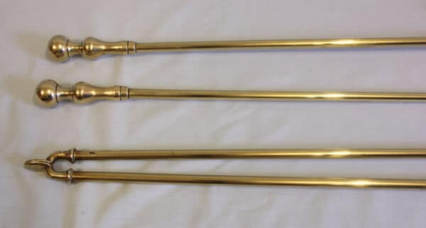 Set Brass Fire Irons. brass Antique Metals 5