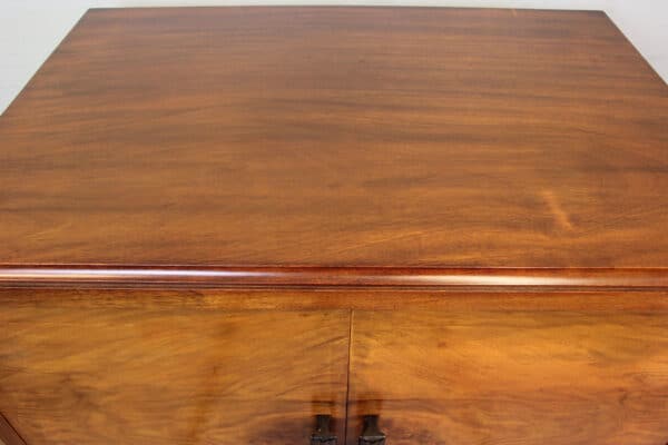 Antique Art Deco Style Figured Walnut Tallboy - Image 5
