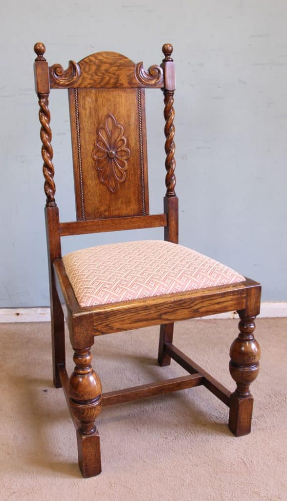 Antique Set of Six Oak Dining Chairs - Image 8
