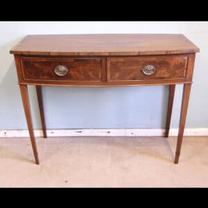 Antique Georgian Style Mahogany Two Drawer Side Table