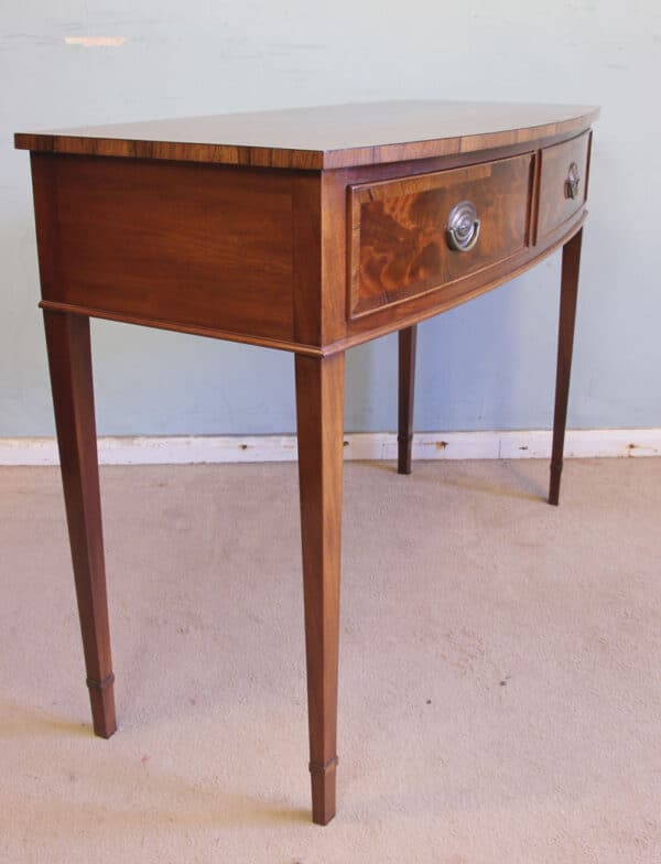 Antique Georgian Style Mahogany Two Drawer Side Table - Image 3