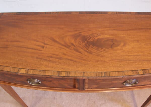 Antique Georgian Style Mahogany Two Drawer Side Table Antique Antique Tables 7