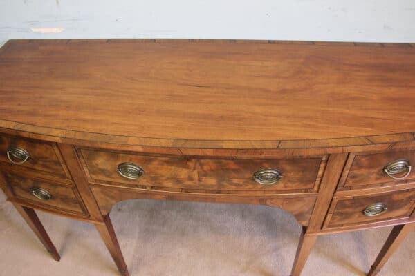 Antique Georgian Style Mahogany Shaped Front Sideboard - Image 8