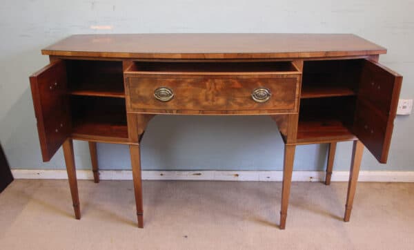 Antique Georgian Style Mahogany Shaped Front Sideboard Antique Antique Sideboards 12