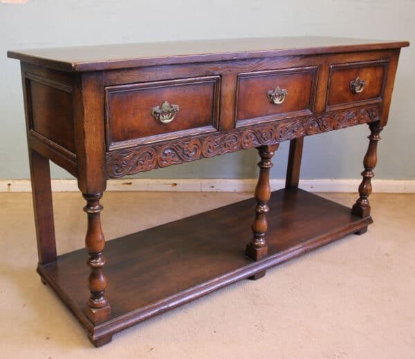 Antique Oak Sideboard Dresser Base - Image 2