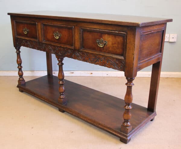 Antique Oak Sideboard Dresser Base - Image 3