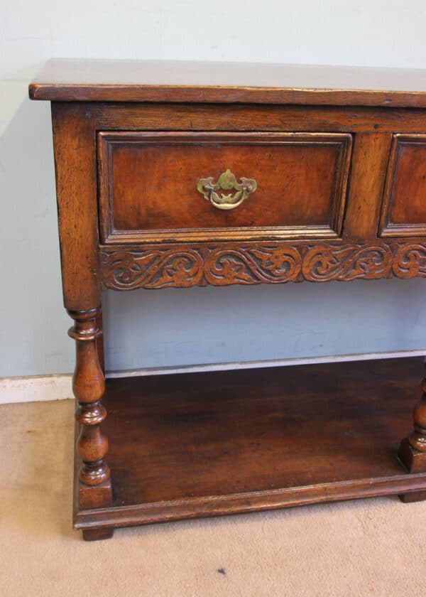 Antique Oak Sideboard Dresser Base - Image 4