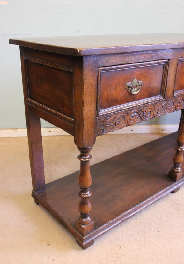 Antique Oak Sideboard Dresser Base - Image 9