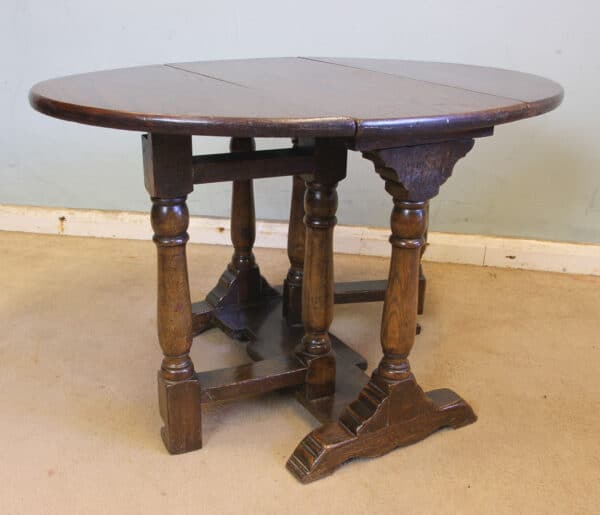 Antique Oak Drop Leaf Gate Leg Occasional Table Antique Antique Tables 6