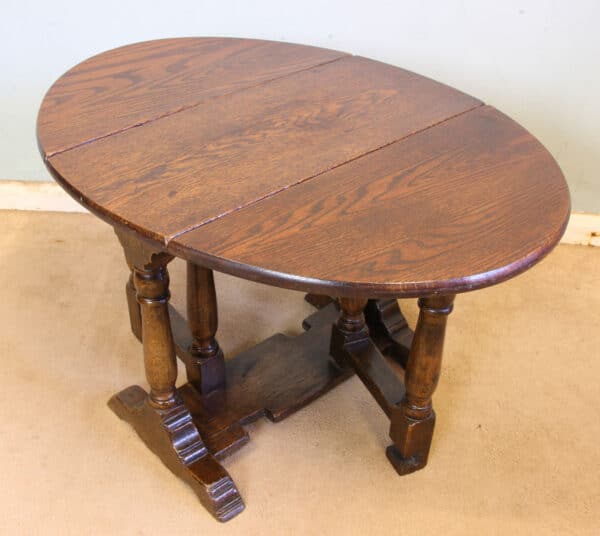 Antique Oak Drop Leaf Gate Leg Occasional Table Antique Antique Tables 8